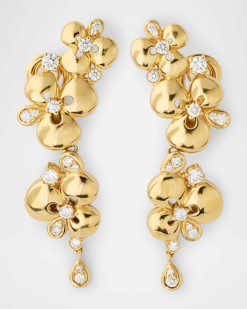 Ischia Earrings in 18K Yellow Gold with White Diamonds